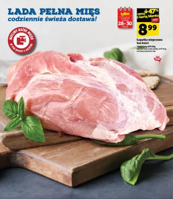 Łopatka wieprzowa bez kości promocja w TOPAZ