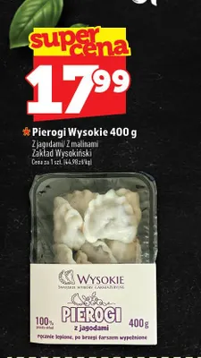 Pierogi Wysokie z malinami promocja w TOPAZ
