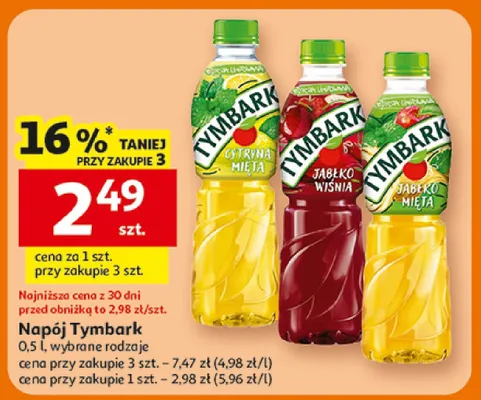Napój jabłko z miętą promocja w Auchan