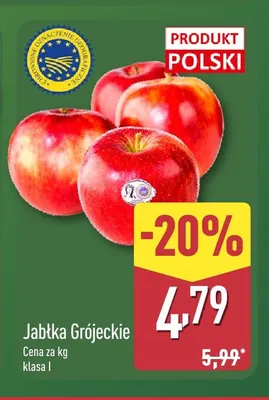 Jabłka Grójeckie promocja w Aldi