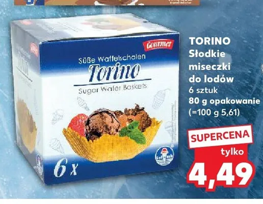 Słodkie miseczki do lodów Torino 6-pak promocja w Kaufland