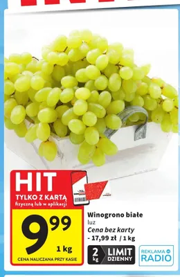 Winogrono białe luz promocja w Intermarche