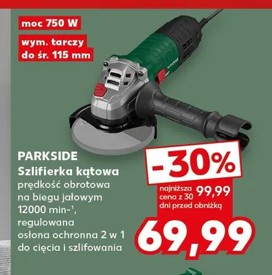 Szlifierka kątowa Parkside promocja w Kaufland