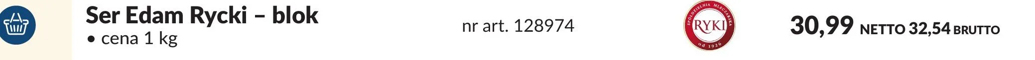 Ser Edam Rycki blok promocja w Makro
