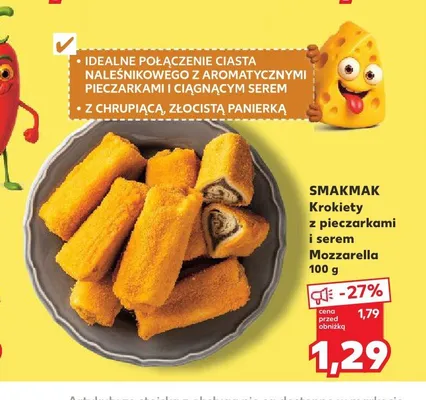 Krokiety z pieczarkami i serem Mozzarella Smakmak promocja w Kaufland