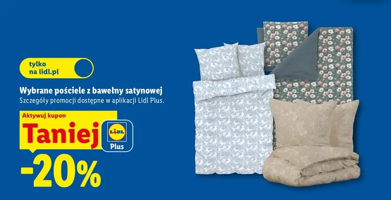 Pościele z bawełny satynowej promocja w Lidl