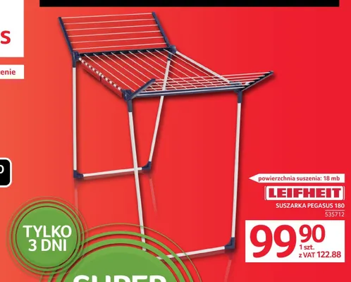 Suszarka Pegasus 180 Leifheit promocja w Selgros