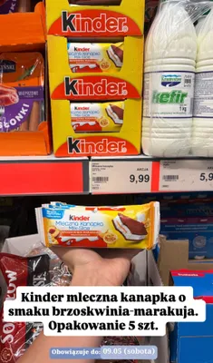Mleczna kanapka o smaku brzoskwinia-mango 5-pak promocja w Aldi