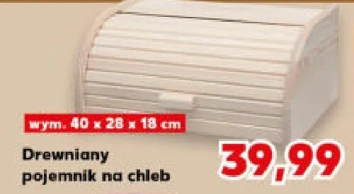 Drewniany pojemnik na chleb promocja w Kaufland