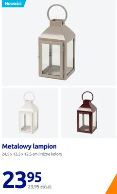 Metalowy lampion 24,5x13,5x12,5 cm promocja w Action