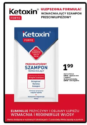 Wzmacniający szampon przeciwłupieżowy Ketoxin Forte promocja w Ziko Dermo