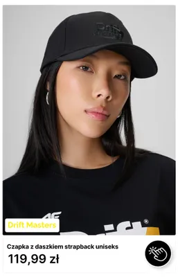 Czapka z daszkiem strapback unisexs Drift Masters promocja w 4F