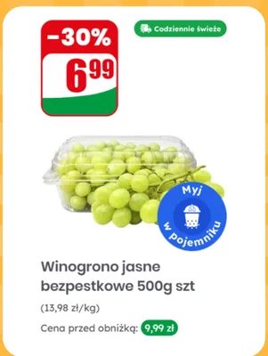 Winogrono jasne bezpestkowe promocja w Dino