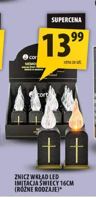Znicz wkład LED imitacja świecy 16 cm Cortina promocja w Arhelan