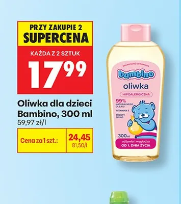 Oliwka dla dzieci Bambino promocja w Biedronka