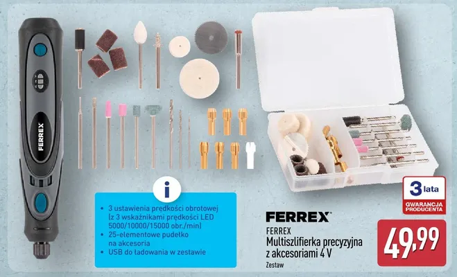 Multiszlifierka precyzyjna z akcesoriami 4 V  promocja w Aldi