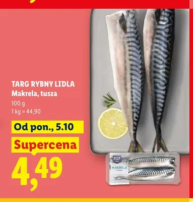 Makrela tusza Targ Rybny Lidla promocja w Lidl