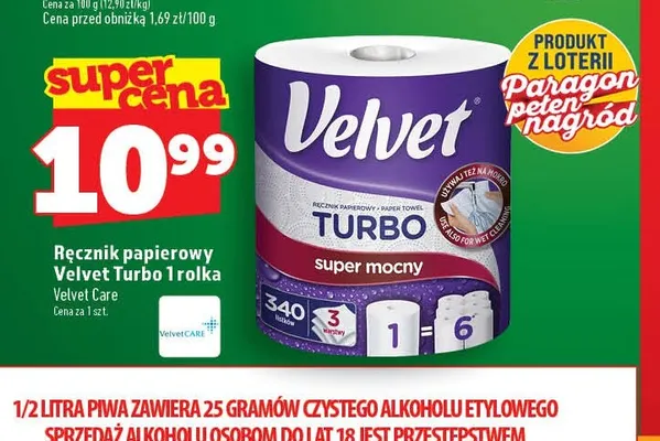 Ręcznik papierowy Velvet Turbo promocja w TOPAZ