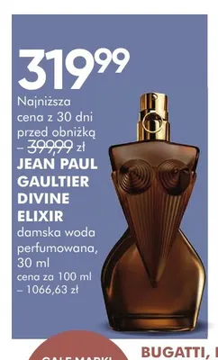 Woda perfumowana damska Jean Paul Gaultier Divine Elixir promocja w Super-Pharm