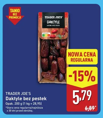 Daktyle bez pestek Trader Joe's promocja w Aldi
