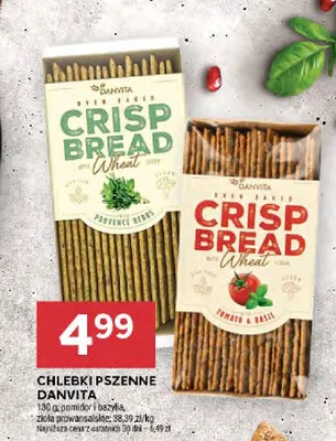 Chlebki pszenne Danvita Crisp Bread promocja w Stokrotka