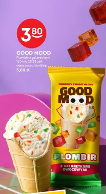 Lody Good Mood Plombir z galaretkami promocja w Żabka