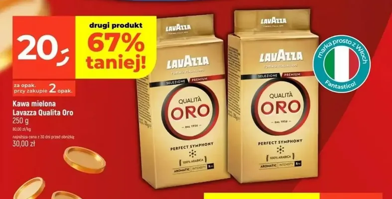 Kawa mielona Lavazza Qualita Oro promocja w Dealz
