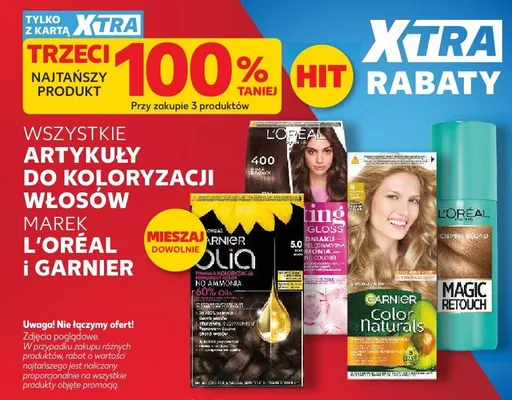 Artykuły do koloryzacji włosów Garnier promocja w Kaufland