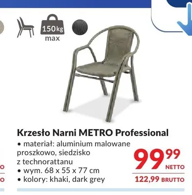 Krzesło Narni Metro Professional promocja w Makro