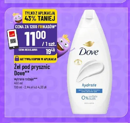 Żel pod prysznic Dove Hydrate promocja w POLOmarket