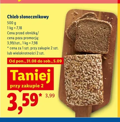 Chleb słonecznikowy promocja w Lidl
