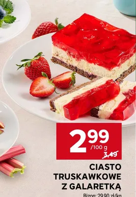 Ciasto truskawkowe z galaretką Bizon promocja w Stokrotka