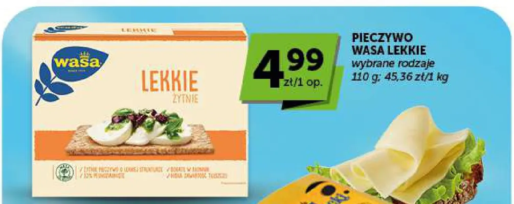 Pieczywo Wasa Lekkie promocja w Euro Sklep