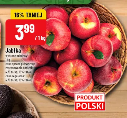 Jabłka xxl promocja w POLOmarket