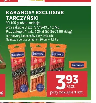 Kabanosy Exclusive Tarczyński promocja w Stokrotka