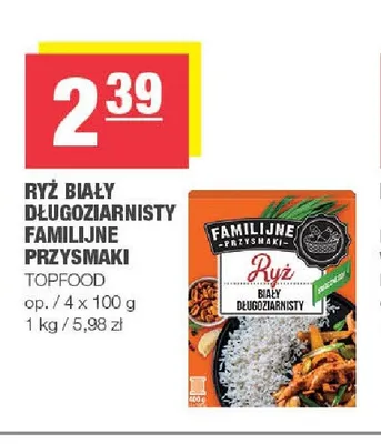Ryż biały długoziarnisty Familijne Przysmaki 4-pak 100 g promocja w SPAR