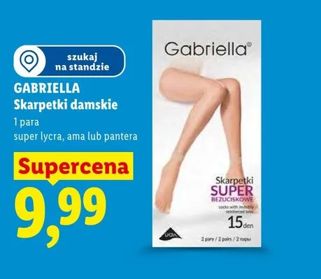 Skarpetki damskie Gabriella Pantera promocja w Lidl