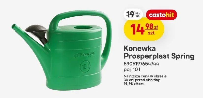 Konewka Prosperplast Spring poj. 10l promocja w Castorama