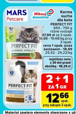Karma sucha dla kota Perfect Fit Junior <1 promocja w Carrefour