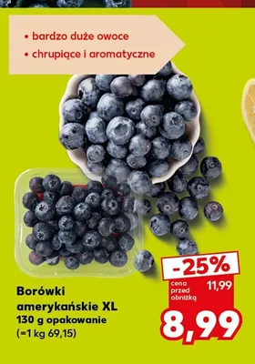 Borówki amerykańskie XL promocja w Kaufland
