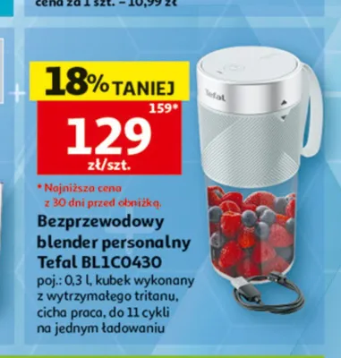 Bezprzewodowy blender personalny Tefal BL1C0430 promocja w Auchan