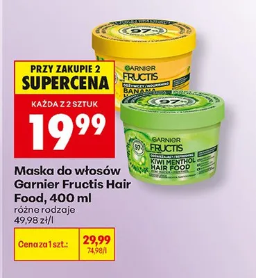 Maska do włosów Garnier Fructis Hair Food Banana promocja w Biedronka