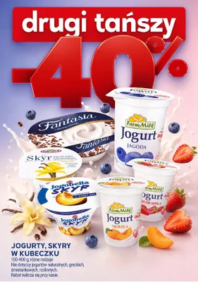Jogurt FarmMilk truskawka promocja w Stokrotka