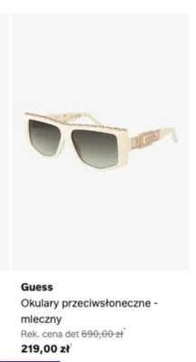 Okulary przeciwsłoneczne Guess mleczne promocja w Lounge by Zalando
