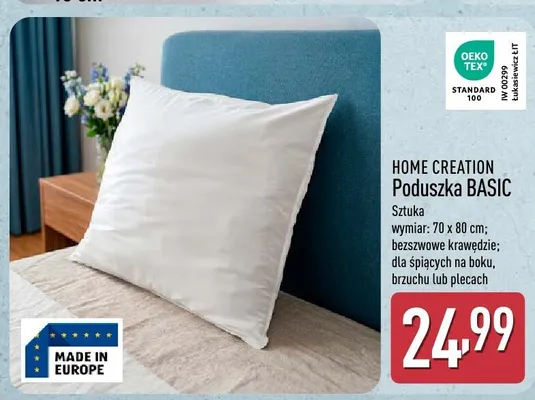 Poduszka BASIC HOME CREATION 70x80cm promocja w Aldi
