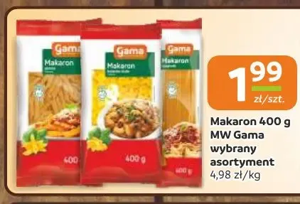 Makaron świderki MW Gama promocja w Gama