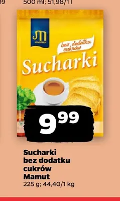 Sucharki bez dodatku cukrów Mamut promocja w Netto