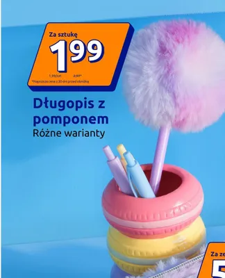 Długopis z pomponem promocja w Action