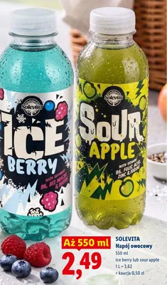 Napój owocowy Solevita ice berry promocja w Lidl