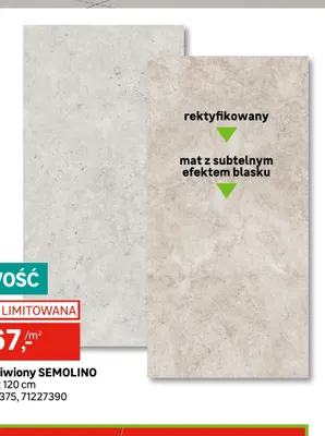 Gres szkliwiony Semolino 60x120 cm promocja w Leroy Merlin